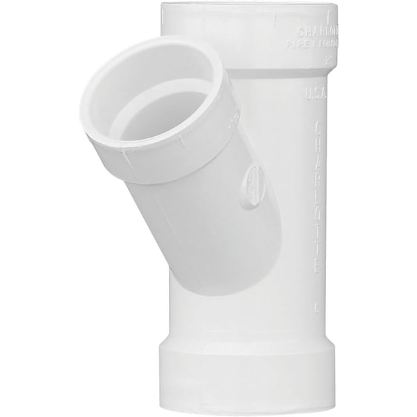 Charlotte Pipe And Foundry 2 In. x 1-1/2 In. Schedule 40 DWV Reducing PVC Wye PVC 00601 1000HA - main